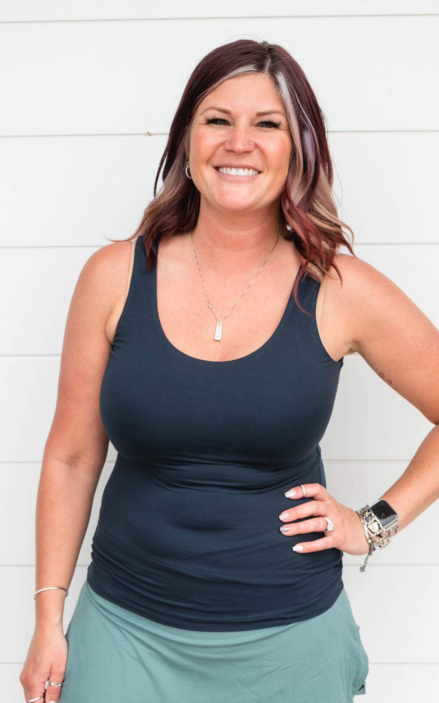 nocternal navy tank top