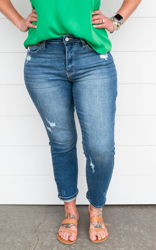 rainbow crop denim