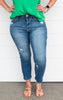 rainbow crop denim