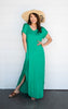 green maxi dress