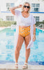 yellow floral reversible bikini bottoms