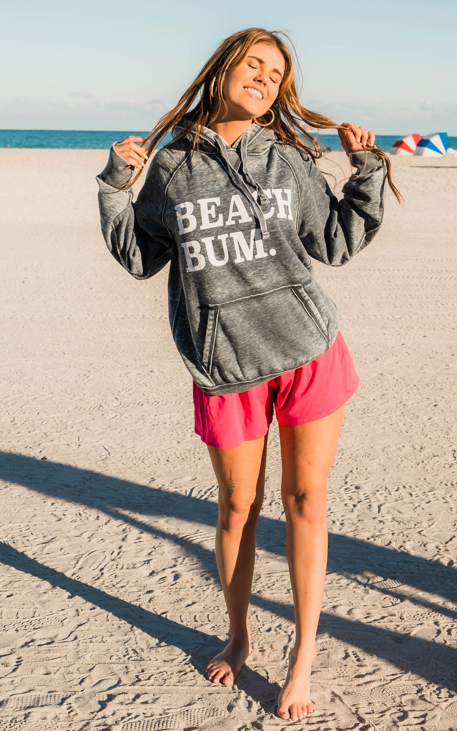 vintage navy beach bum hoodie