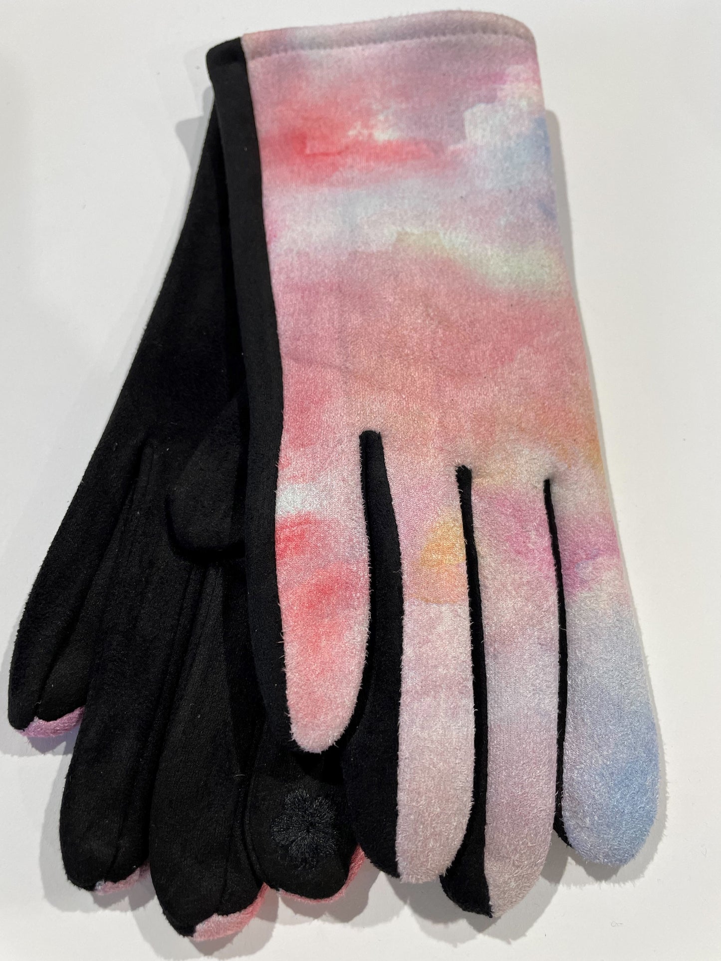 All the Suede Tye Die Gloves