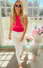 fuchsia tank top