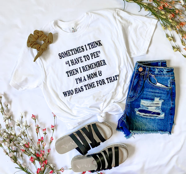  Sometimes I think ... Mom White Unisex T-shirt, CLOTHING, BAD HABIT APPAREL, BAD HABIT BOUTIQUE 