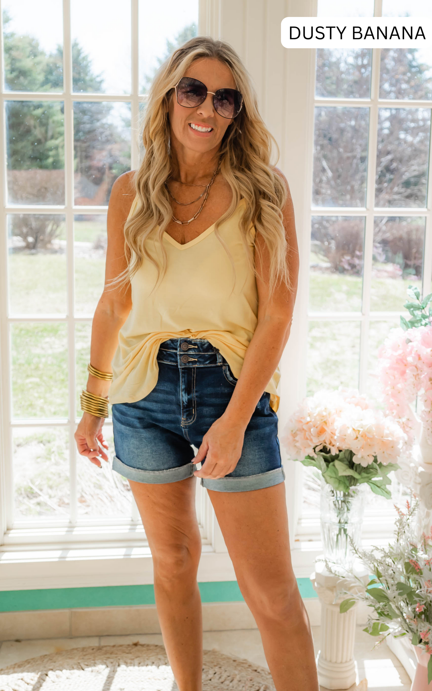 dusty banana reversible tank top