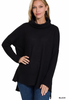 black high low thermal tunic