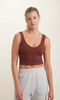 Ribbed Seamless Cropped Tank Top by Mono B - Final Sale**