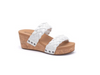 CORKYS Delightful Sandal - White Metallic - Final Sale