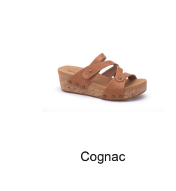 CORKYS Wander Wedge Sandal - Cognac
