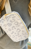 silver leopard belt bag