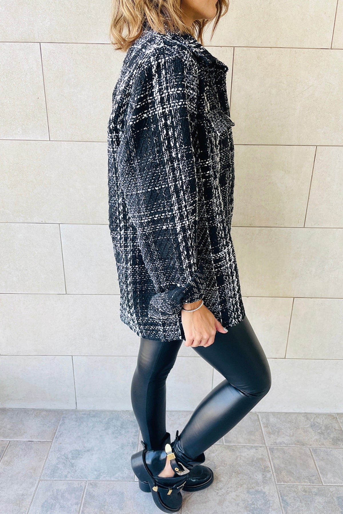 black loose jacket