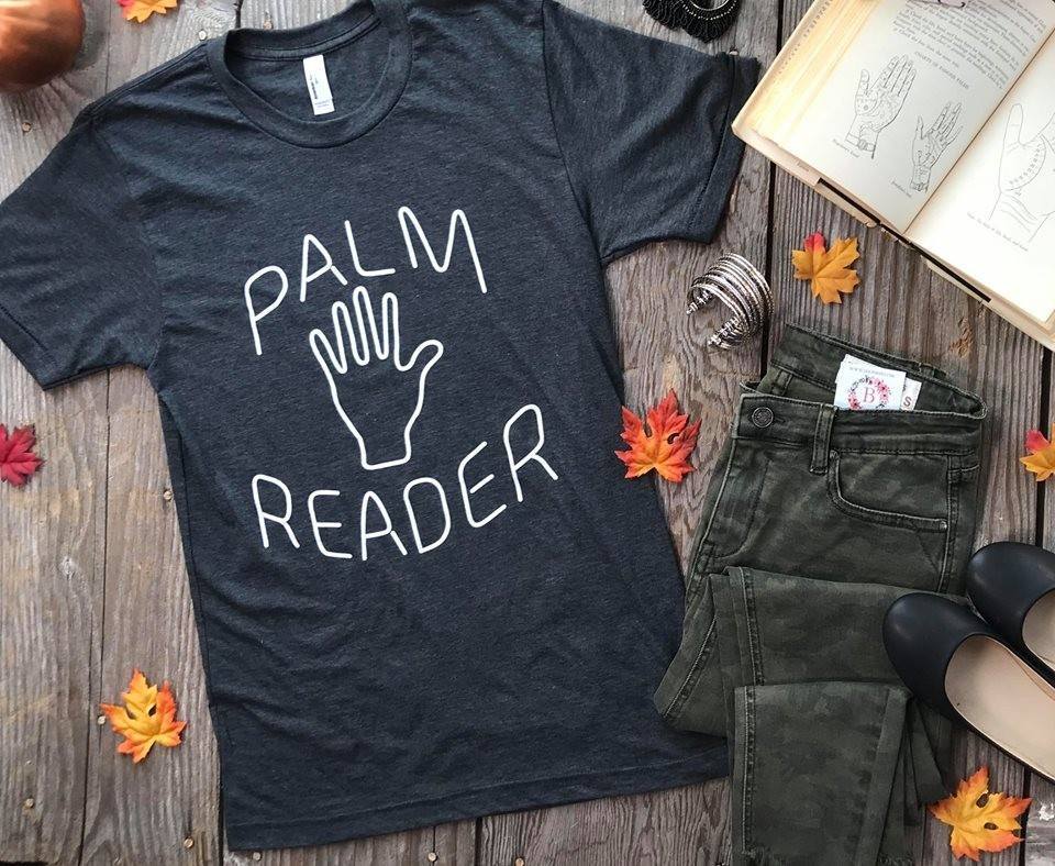 Palm Reader Tee | Charcoal - BAD HABIT BOUTIQUE