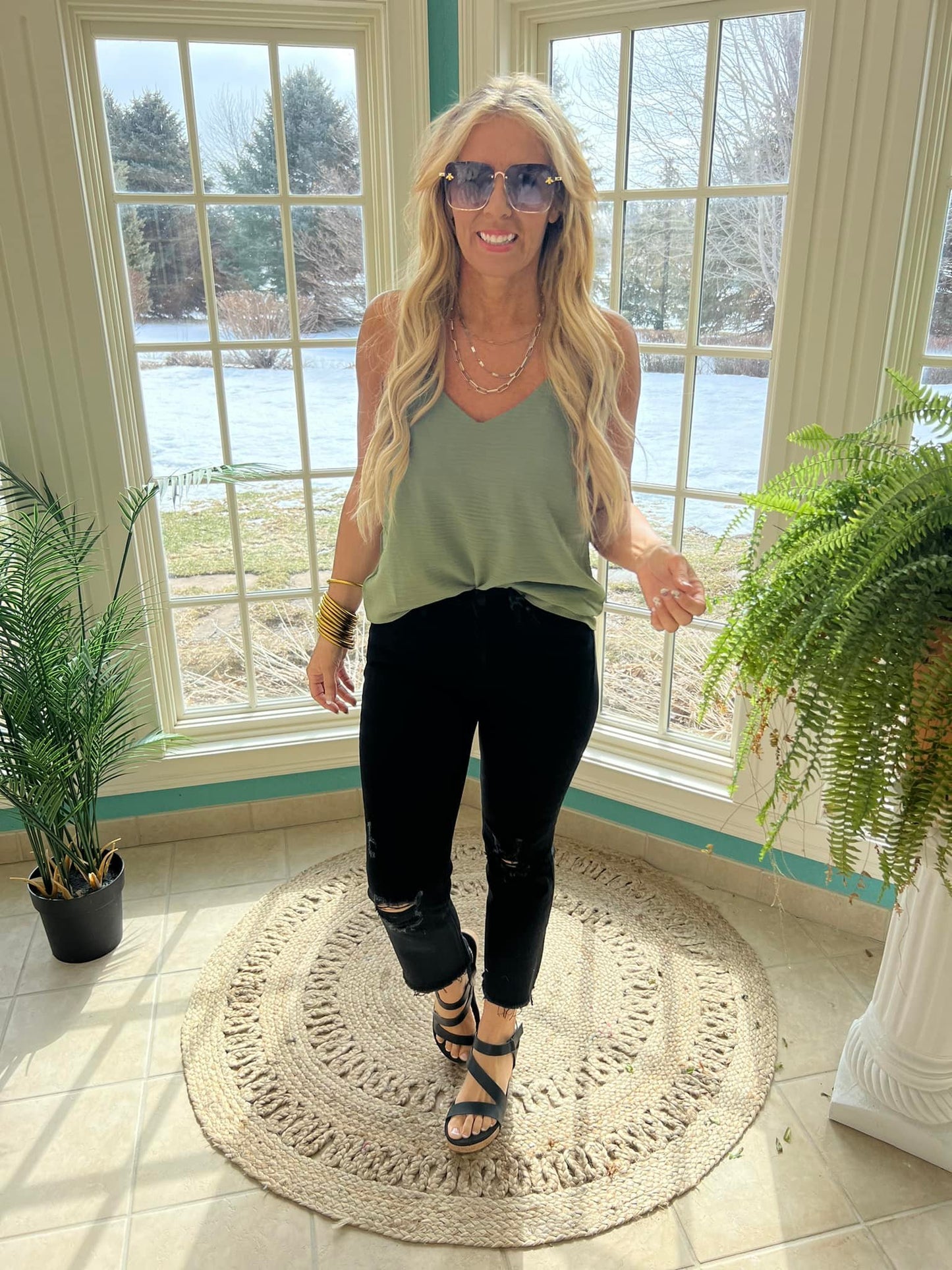 MICA | High Rise Straight Crop Black Denim Jeans - Final Sale