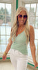 RIBBED SNAP BUTTON CLOSURE CAMI TOP