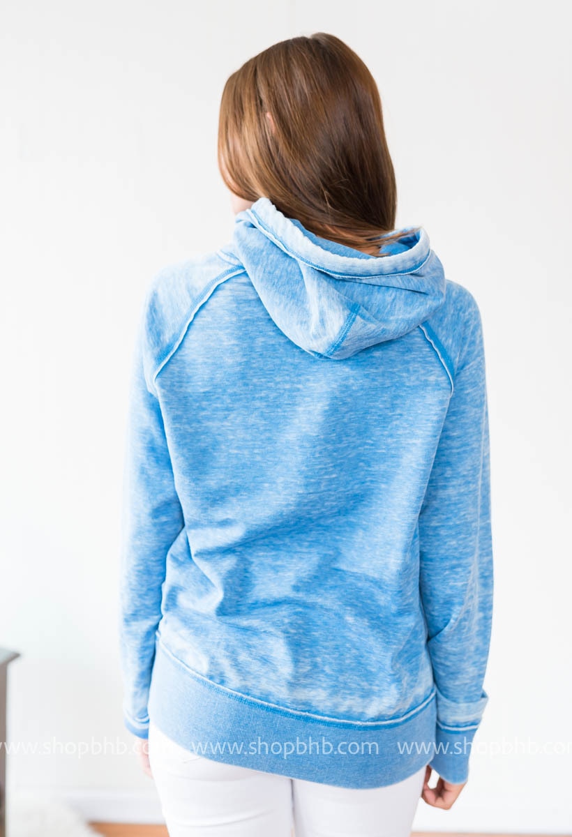 (LIMITED EDITION ) Lake Bum Hoodie 8915 - Blue - BAD HABIT BOUTIQUE