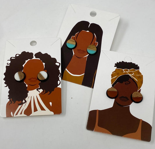 Colorblock Stud Earrings