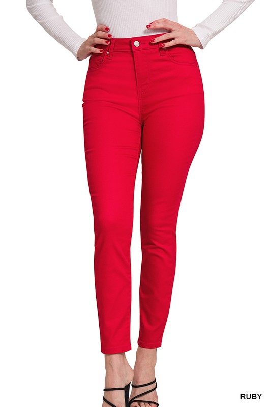 High Rise Color Denim Skinny Pants | FINAL SALE*