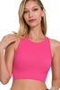 FUCHSIA Racerback Crop Brami Tank Top