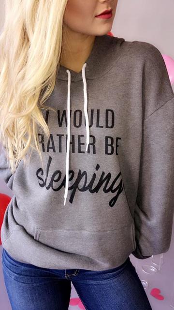 Rather Be Sleeping Hoodie - BAD HABIT BOUTIQUE