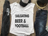 TailGating, Beer & Football Cap Sleeve Tee - BAD HABIT BOUTIQUE