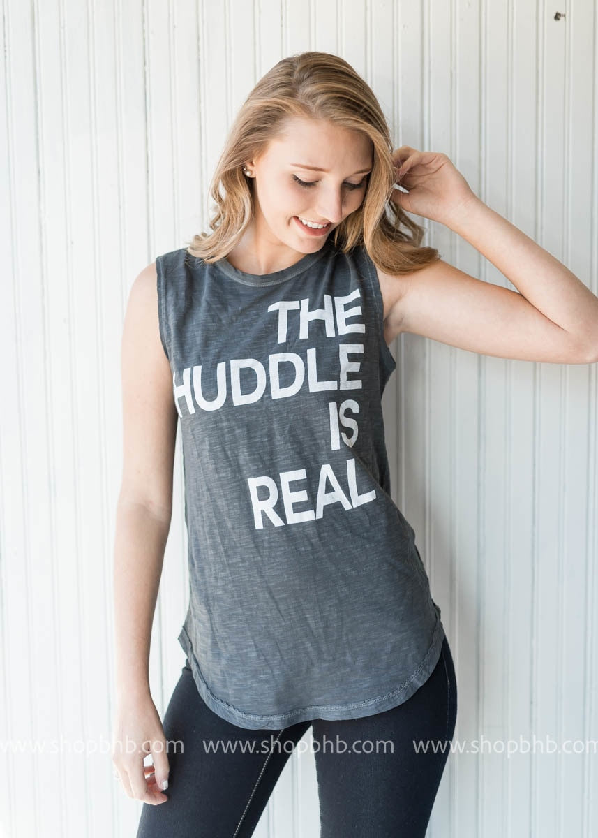 The Huddle Is Real Muscle Tank - BAD HABIT BOUTIQUE