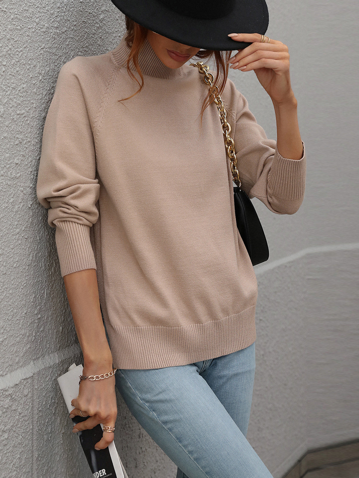khaki sweater