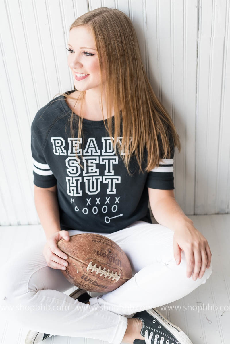 Ready Set Hut Sweatshirt - Black - BAD HABIT BOUTIQUE