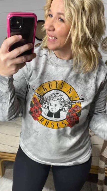 Guys N Roses Sweatshirt, CLOTHING, BAD HABIT APPAREL, BAD HABIT BOUTIQUE