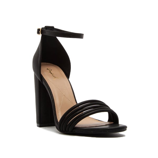 Black Ankle Strap Heels - Cashmere140 | FINAL SALE - MODEL SHOE