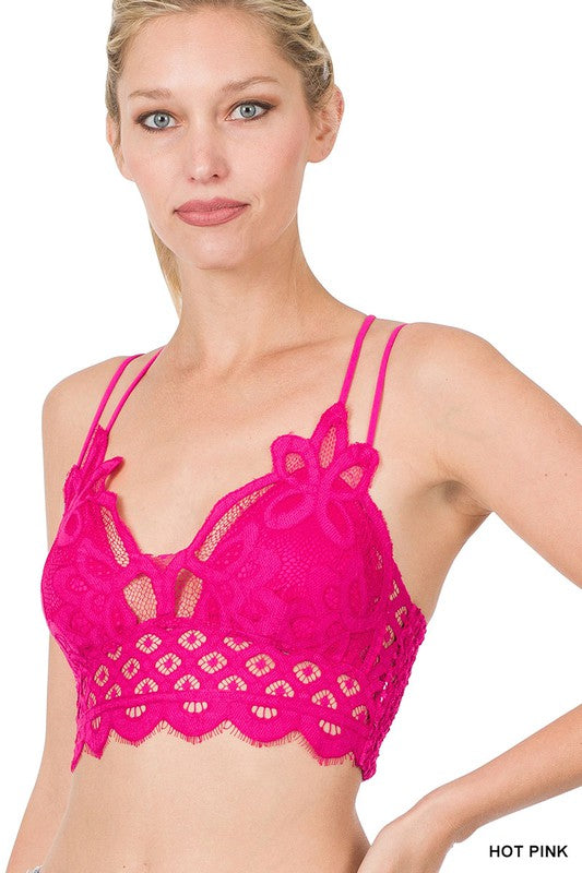 CROCHET LACE BRALETTE WITH BRA PADS | FINAL SALE**