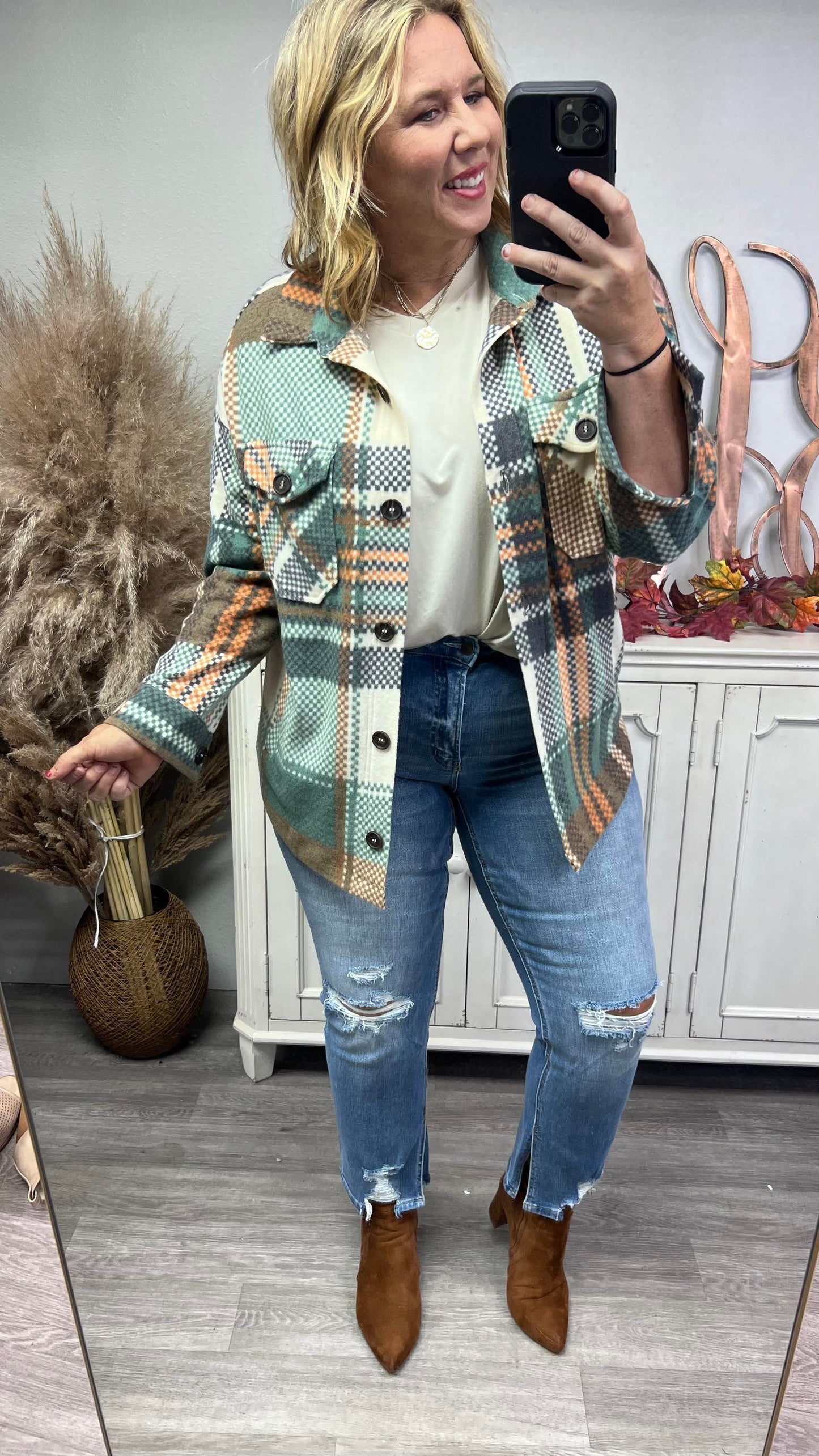 MICA | High Rise Ankle Straight w/ Side Slit Denim Jeans** - Final Sale