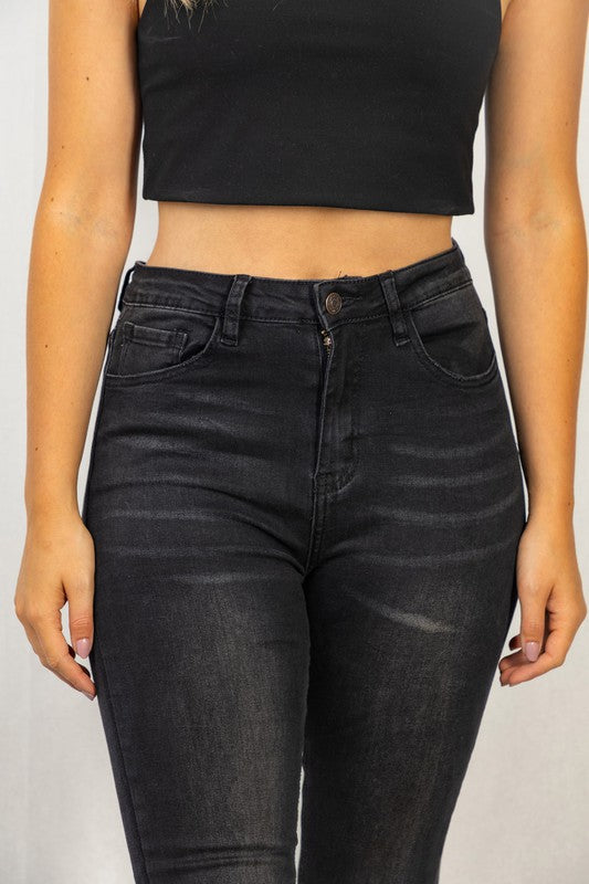 high rise non distressed denim