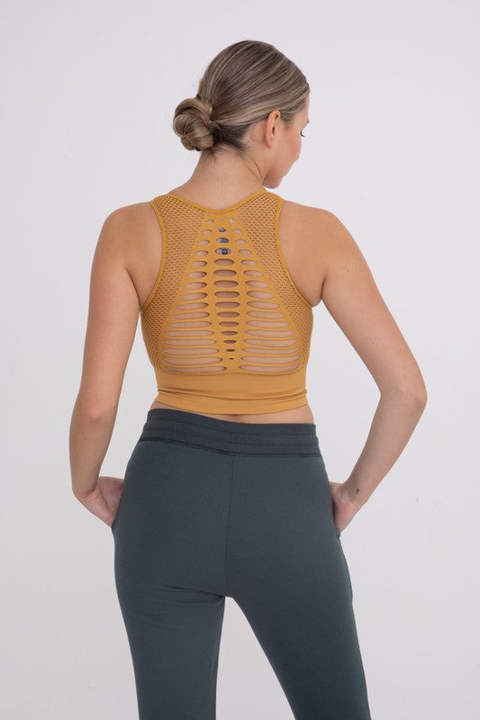 Laser Cut Seamless Sports Bra by Mono B - Final Sale