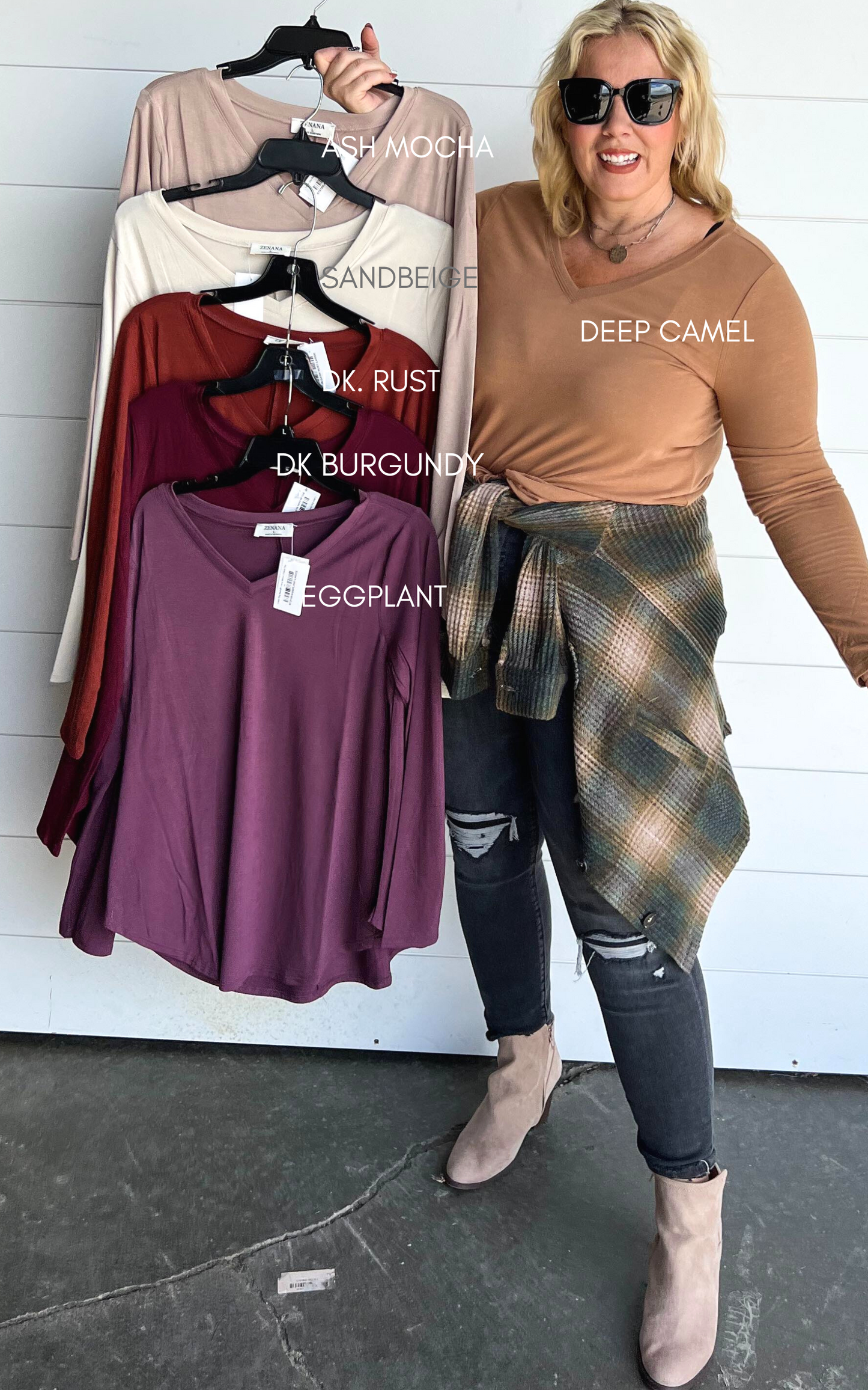 Long Sleeve V-Neck Tee - Final Sale