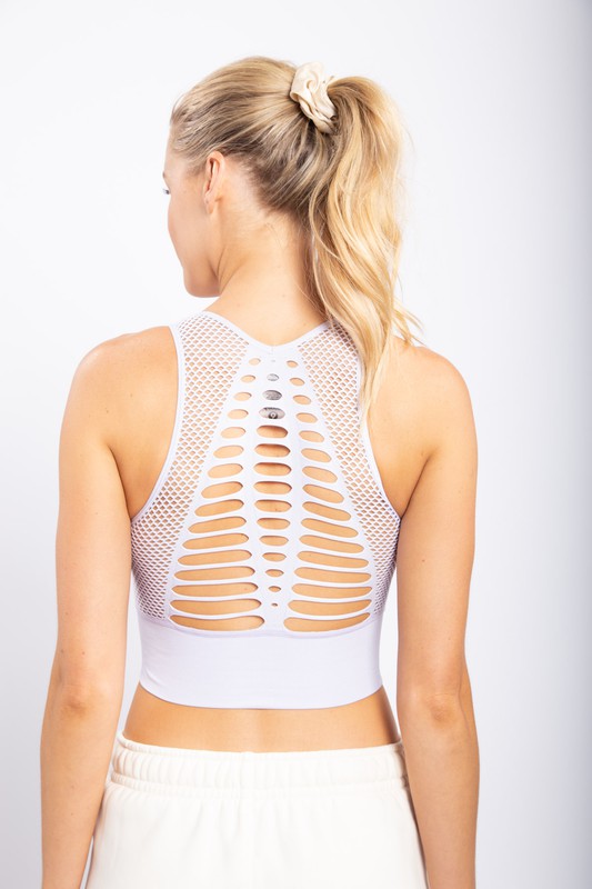 Laser Cut Seamless Sports Bra by Mono B - Final Sale