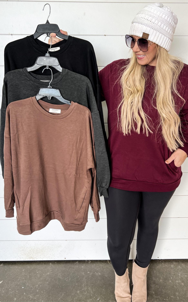 Brenda So Soft Stretch Sweatshirt - Final Sale