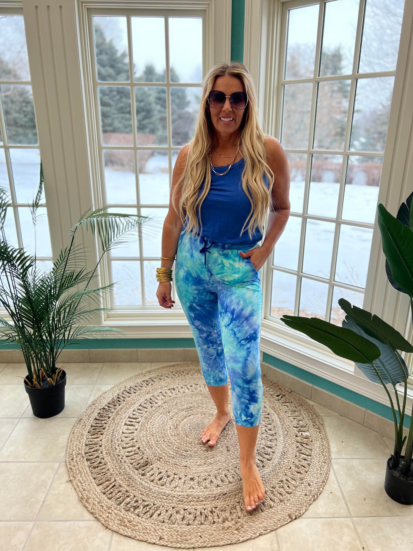 Buttery Soft Capri Tie Dye Joggers