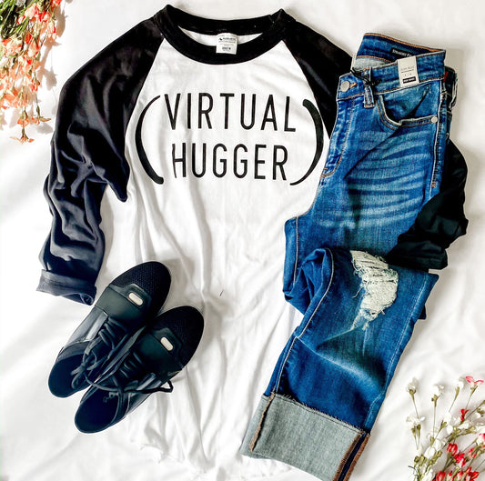 (Virtual Hugger) Baseball Tee, CLOTHING, BAD HABIT APPAREL, BAD HABIT BOUTIQUE