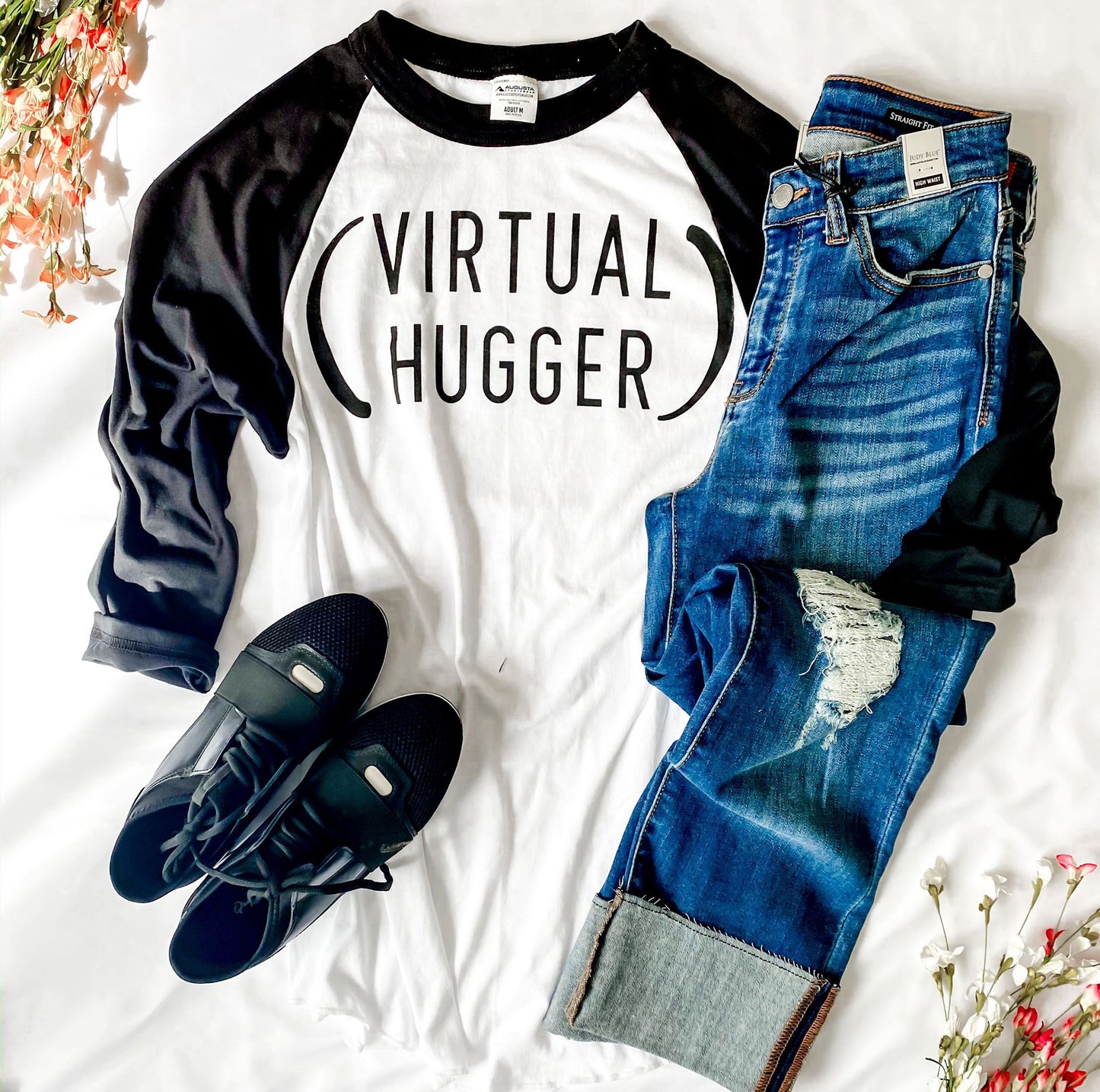 (Virtual Hugger) Baseball Tee, CLOTHING, BAD HABIT APPAREL, BAD HABIT BOUTIQUE