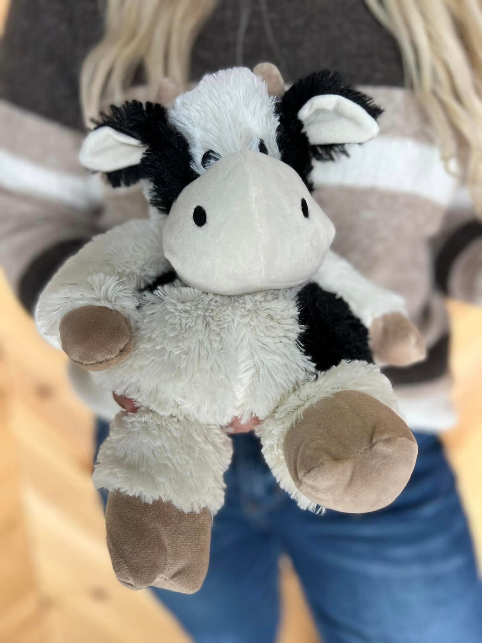 "Warmies" Black & White Cow Plushie BAD HABIT BOUTIQUE
