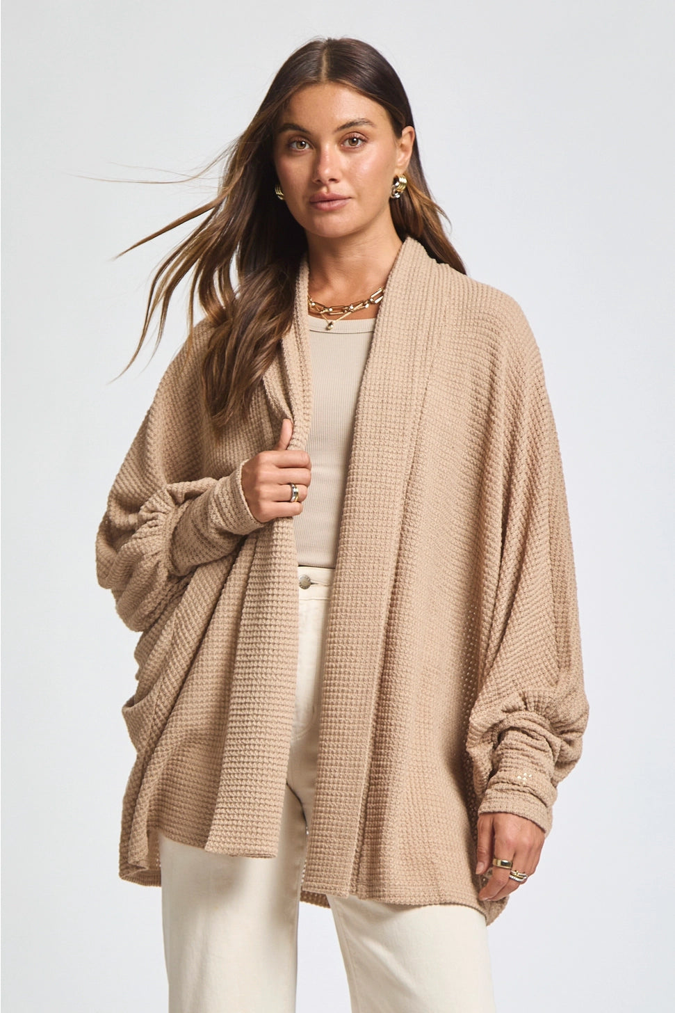 Crochet Knit Cardigan Batwing Sleeve *DEAL