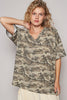 Stone Washed Camo Loose Fit Tee | POL