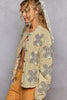 Balloon Sleeve Quilted Floral Patch Jacket | POL *30A SEPT PREORDER
