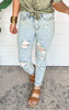 Destroyed Tummy Control Skinny Denim Jeans | Judy Blue - Final Sale