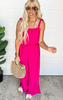 Textured Fuchsia  Jumpsuit