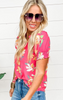 Simply Bloom Floral Top - Coral