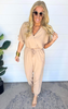 Dolman Sleeve Surplice Jumpsuit