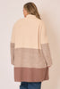 Waffle Knit Colorblock Cardigan