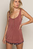 Scoop Neck Henley Casual Knit Tank Top - FINAL SALE